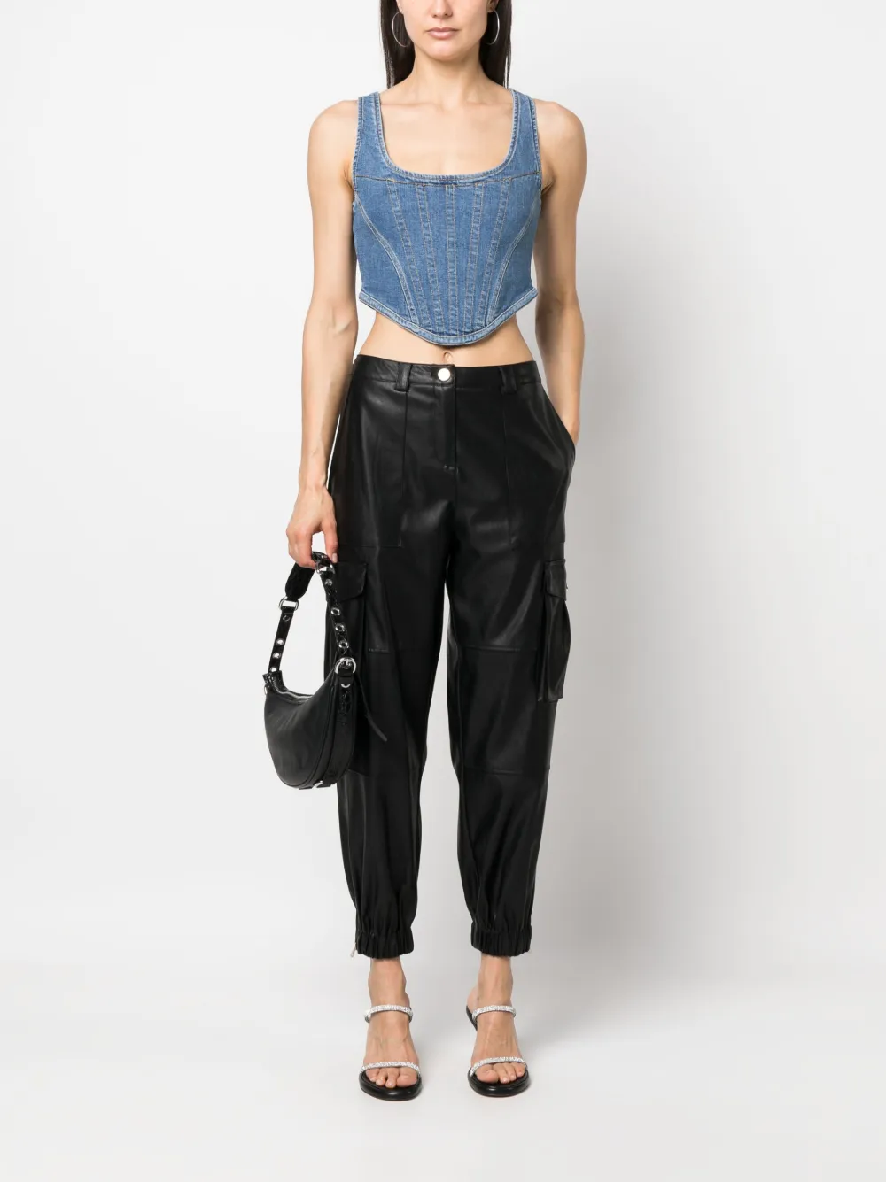 PINKO Cargo broek - Zwart