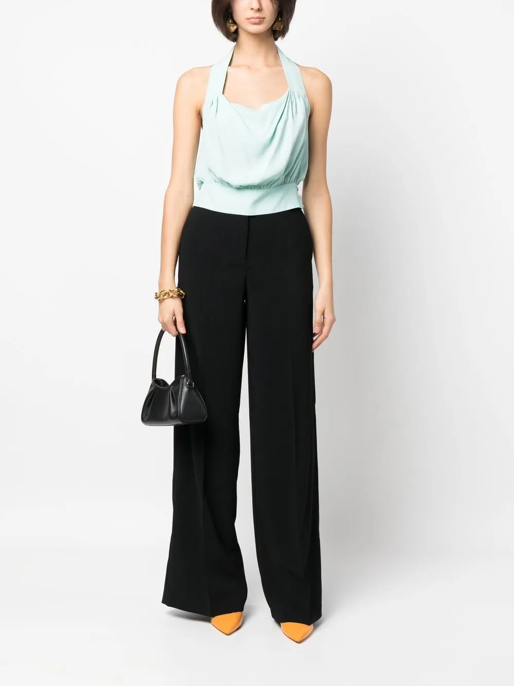 PINKO Top met halternek - Groen