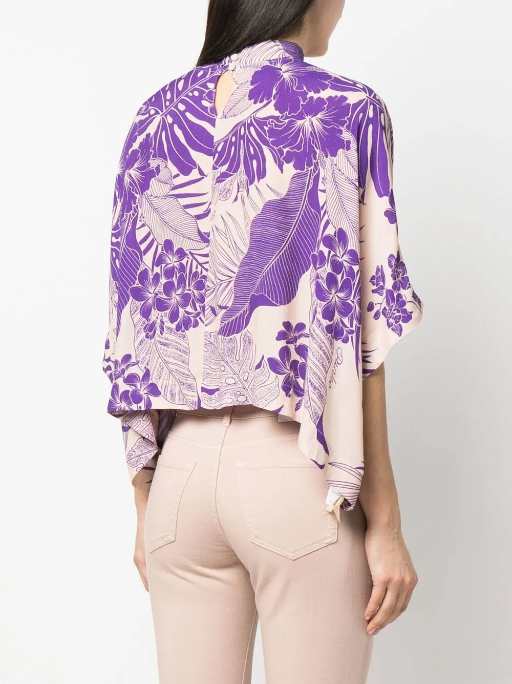 PINKO Printed Asymmetric Blouse Farfetch