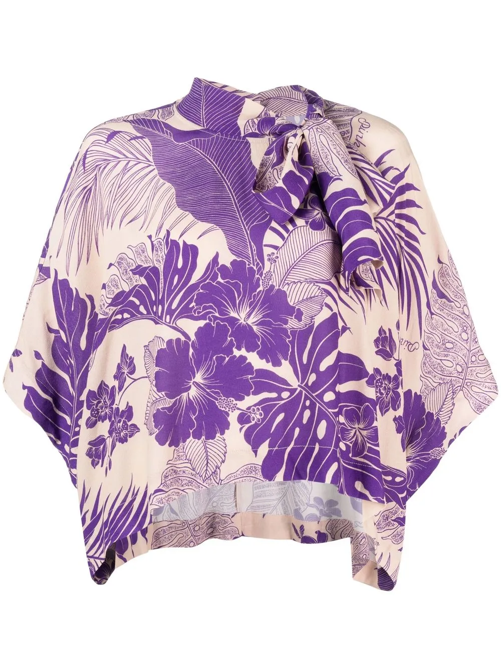 

PINKO printed asymmetric blouse - Neutrals