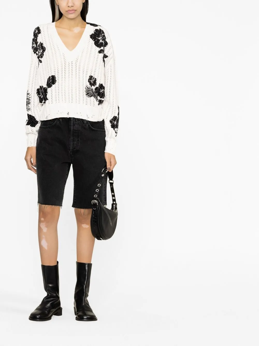 PINKO Trui met V-hals - Wit
