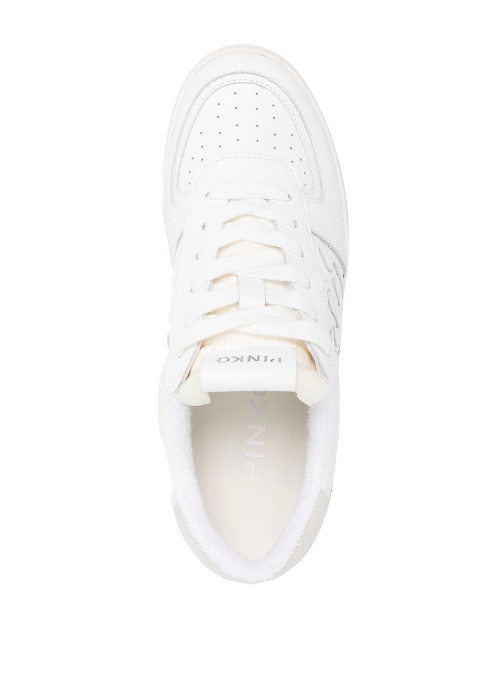 Shop Pinko Love-logo Sneakers In White