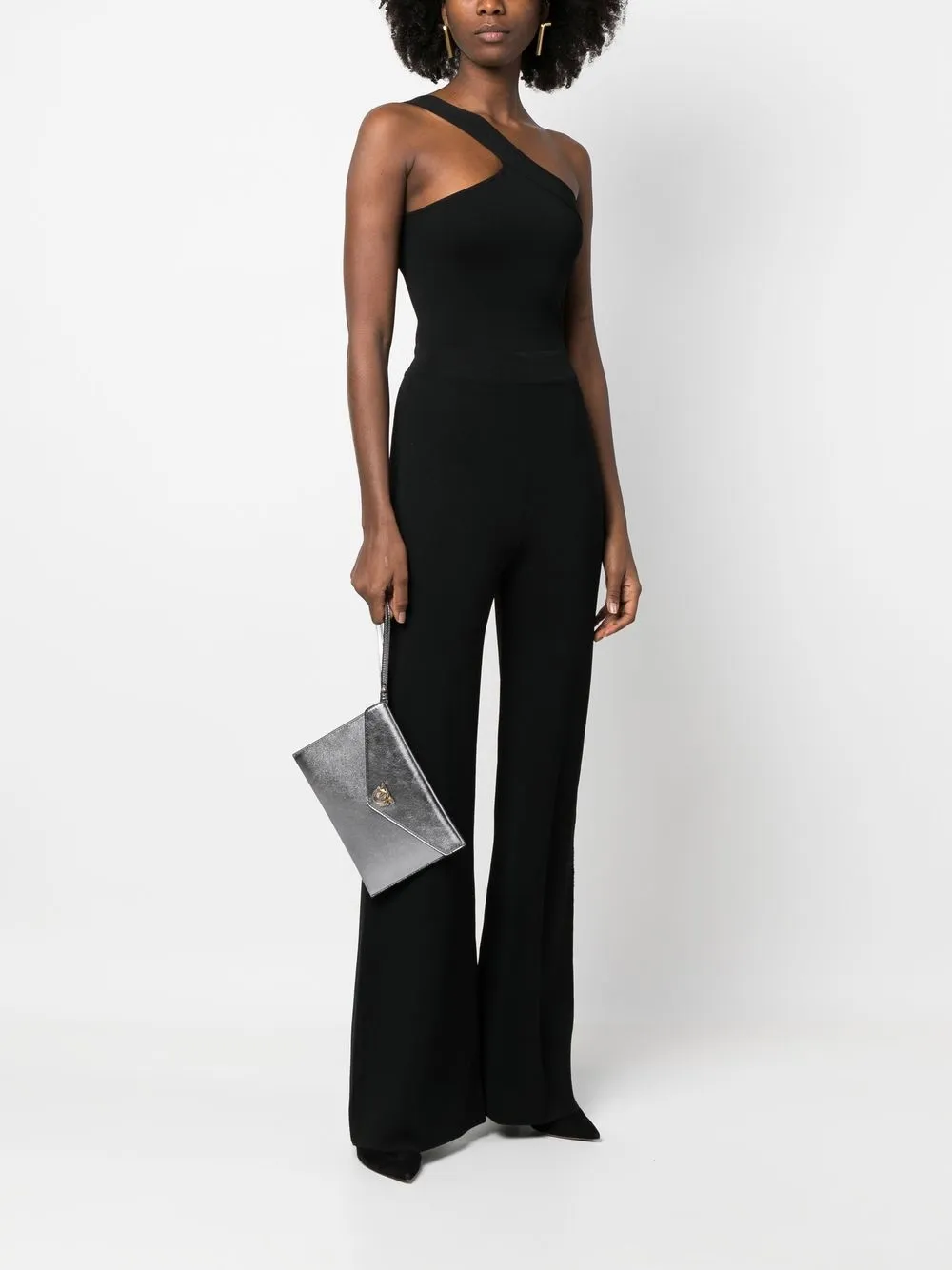 PINKO Mini-tas met metallic-effect - Zilver