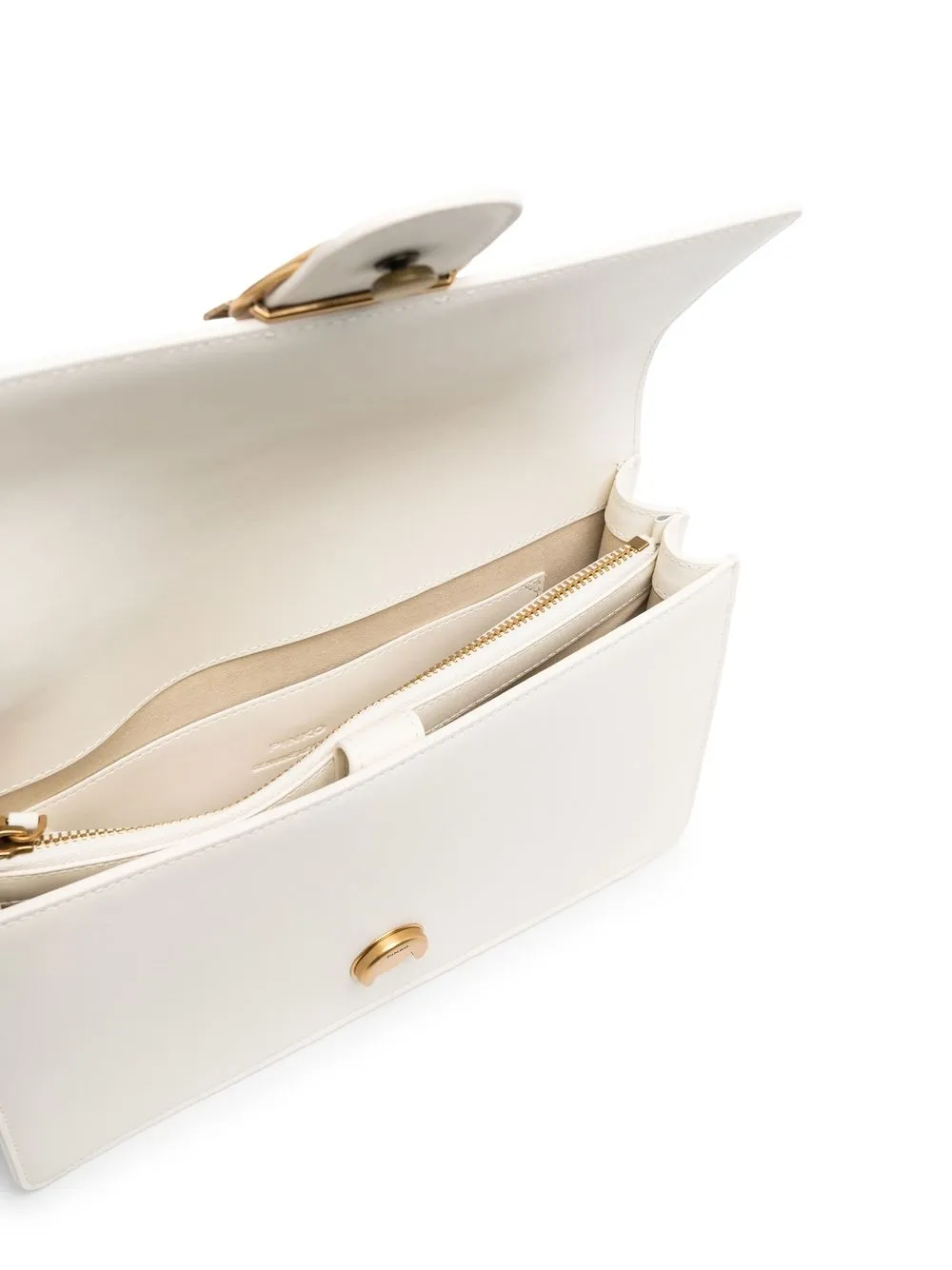 Love One Classic Leather Crossbody Bag In Ivory