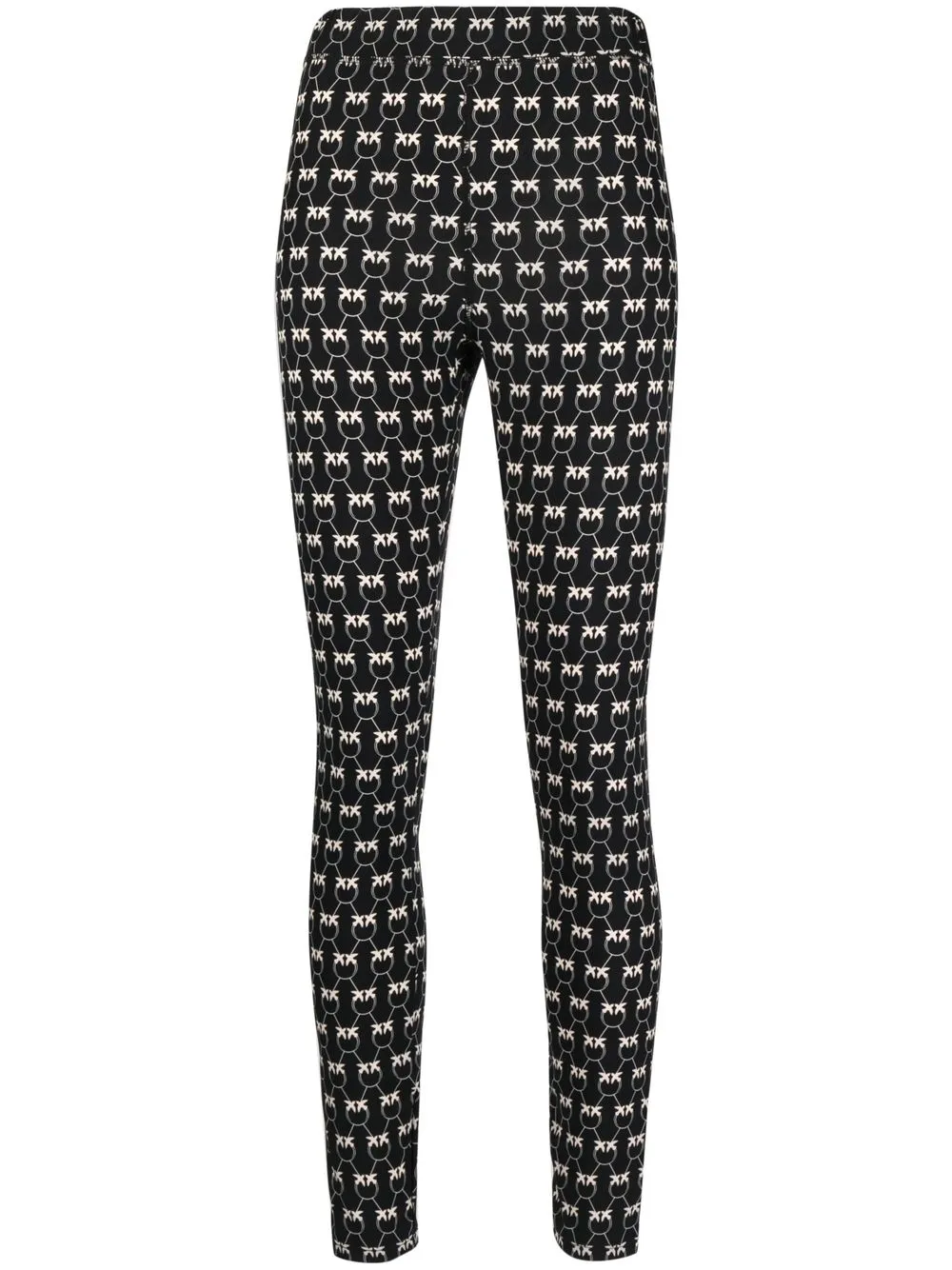

PINKO leggins con tiro alto y logo estampado - Negro