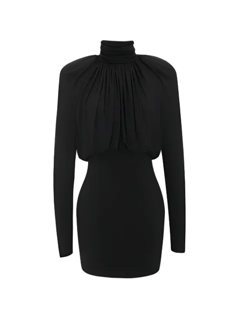 Saint Laurent vestido corto con panel drapeado
