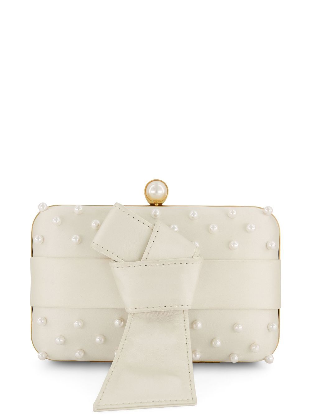 

Zac Zac Posen faux pearl-embellished Anthea clutch bag - Neutrals