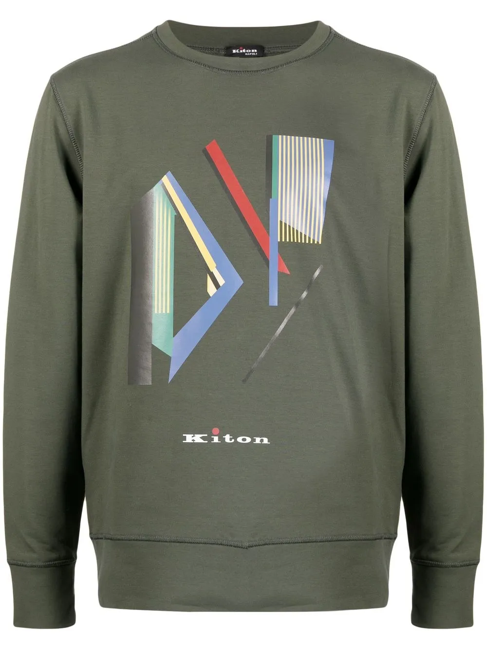 

Kiton graphic-print crew neck sweater - Green