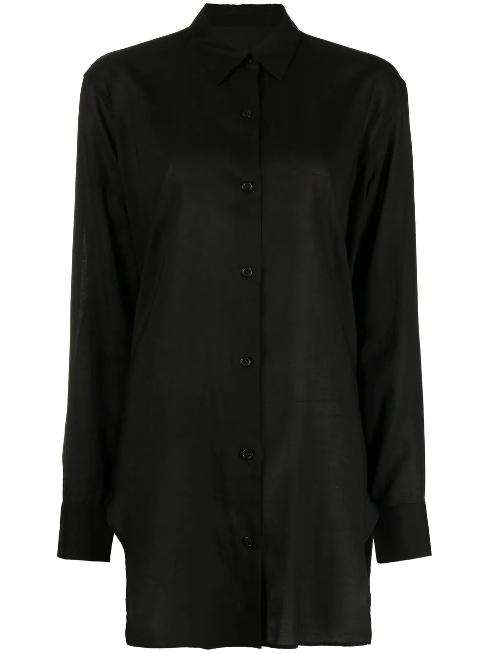 

Yohji Yamamoto camisa ajustada con botones - Negro