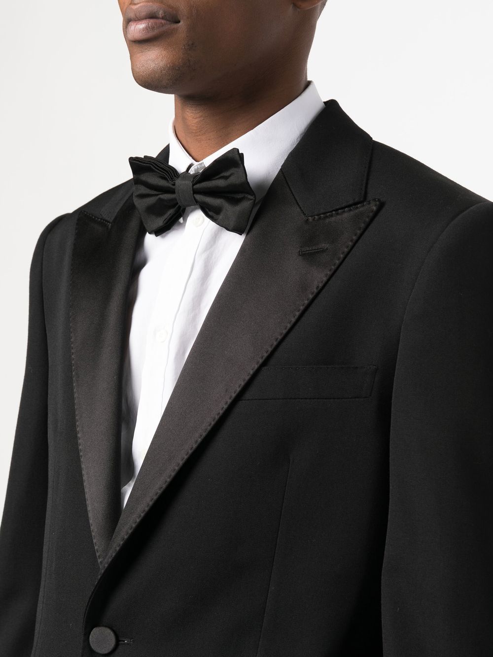 Shop Alexander Mcqueen Silk Lapels Blazer In Black
