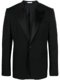 Alexander McQueen silk lapels blazer - Black