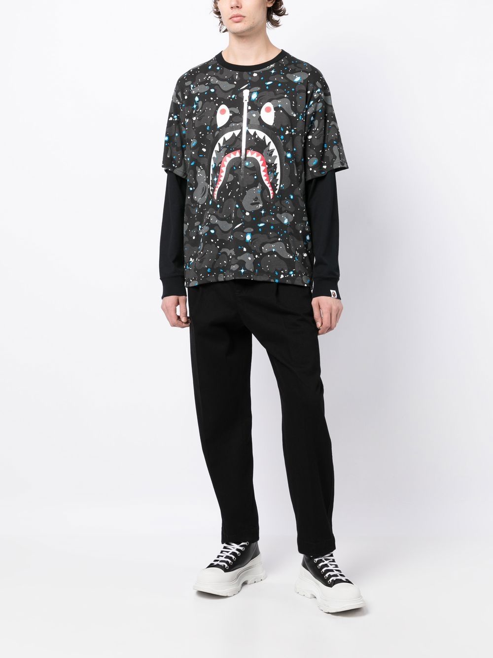 A BATHING APE® T-shirt met grafische print - Zwart