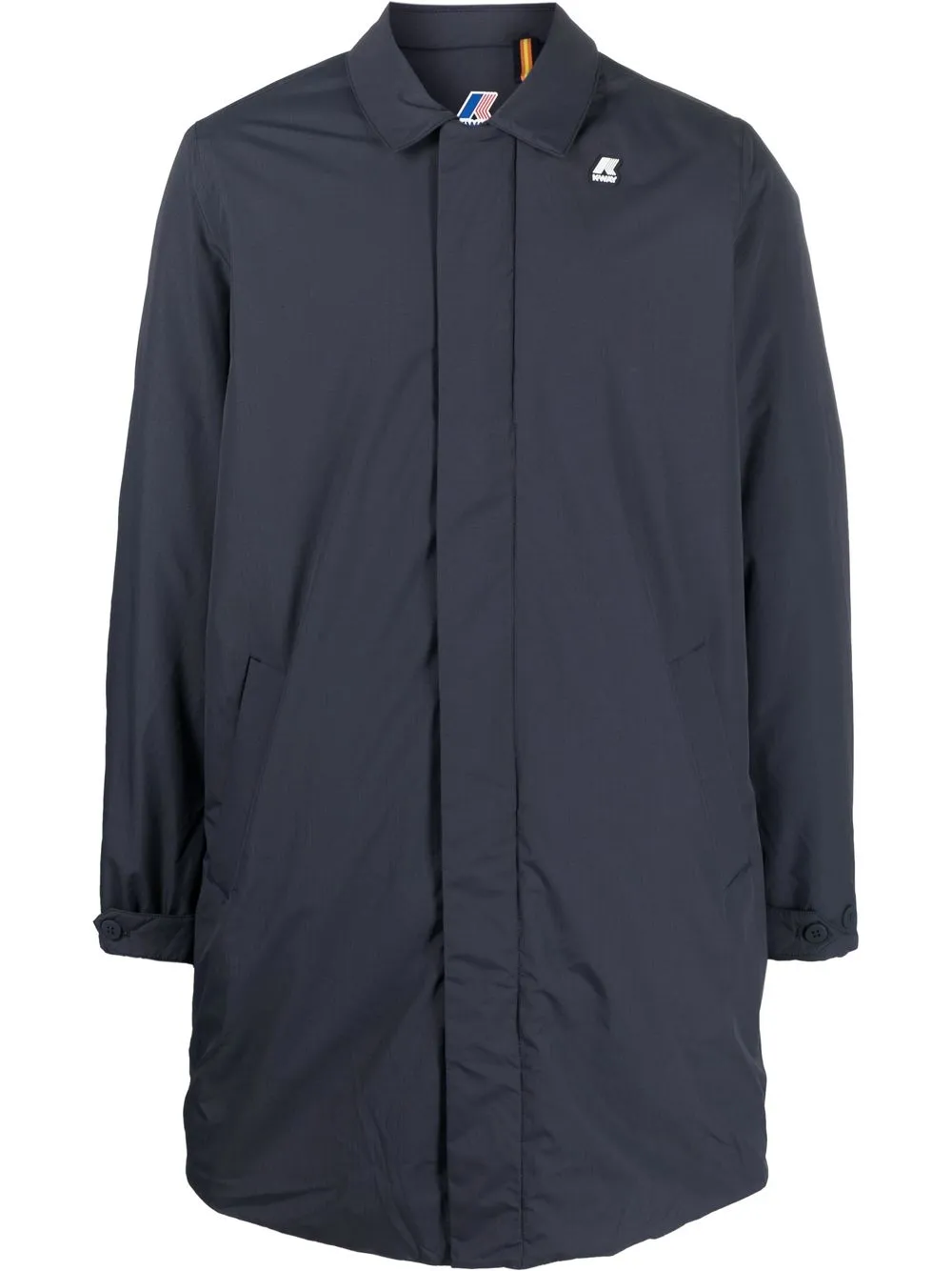 

K-Way Benoit single-breasted raincoat - Blue