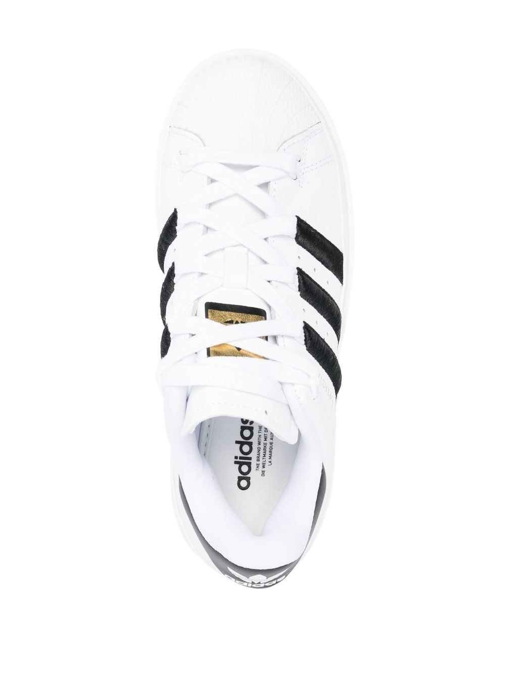 Shop Adidas Originals Logo-patch Lace-up Sneakers In White