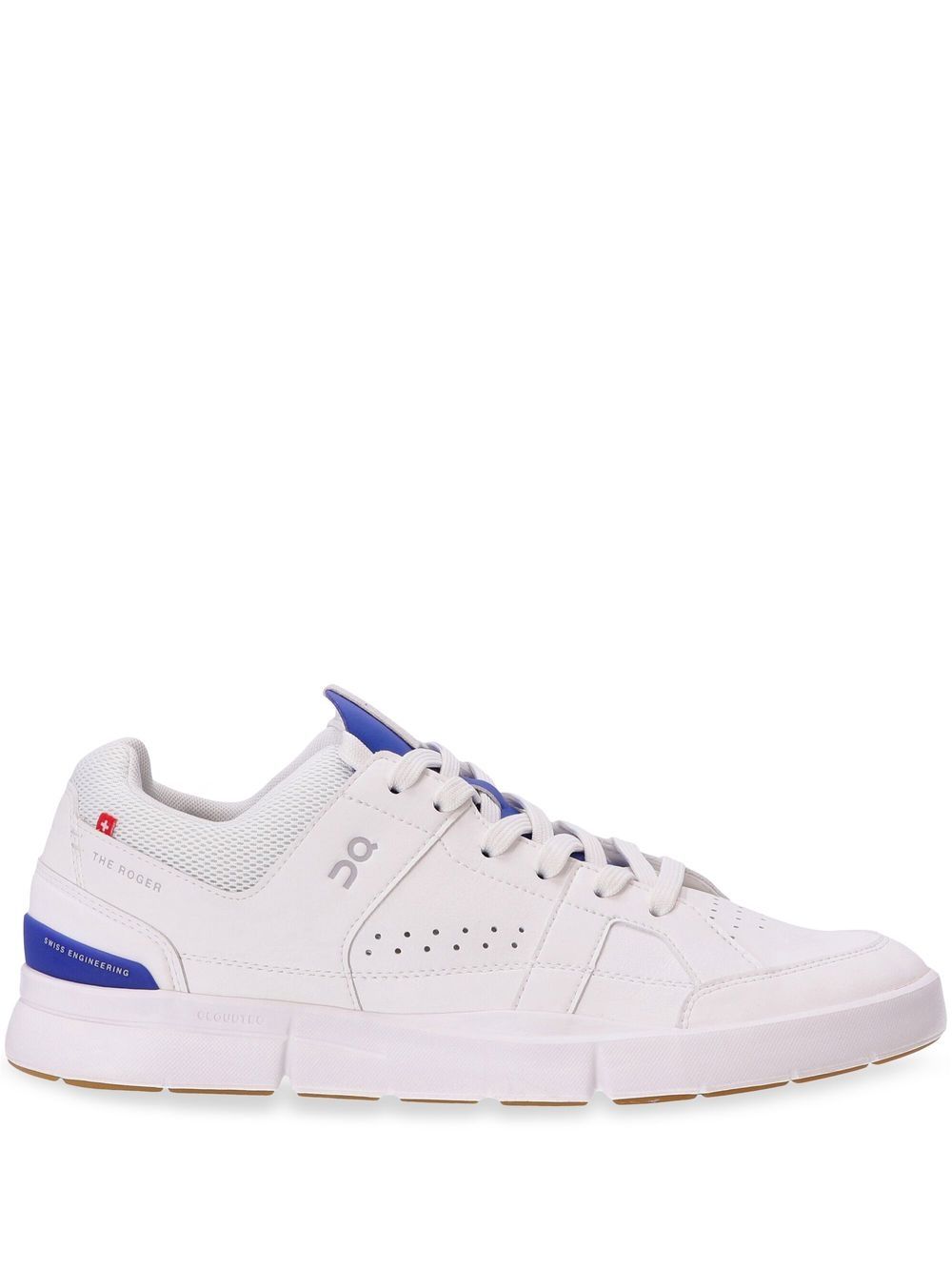 On Running Roger Clubhouse Low-top Sneakers In White/indigo