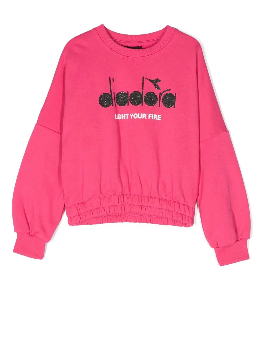 

Diadora Junior logo print cotton sweatshirt - Pink