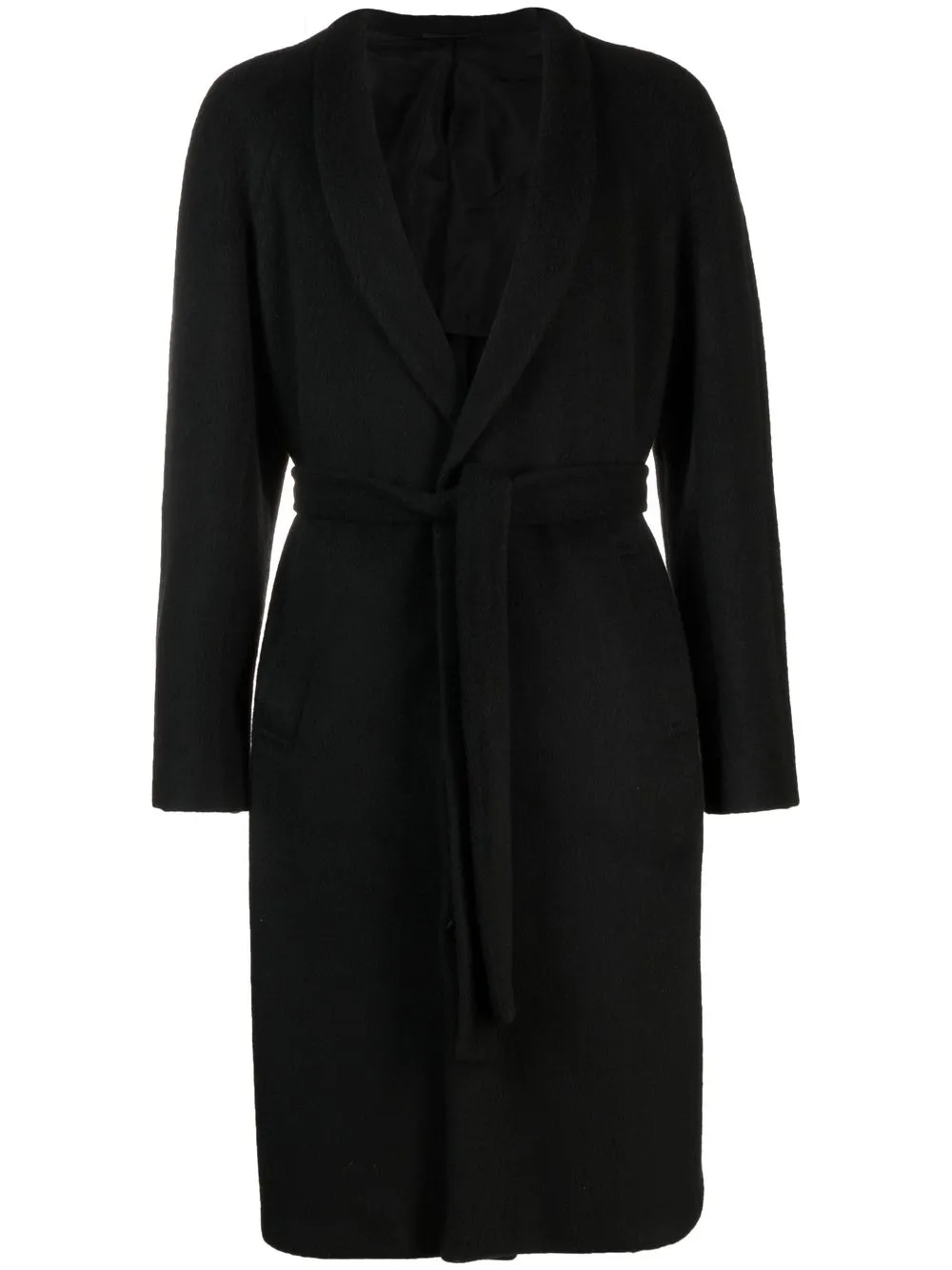 

Kiton belted single-breasted coats - Black