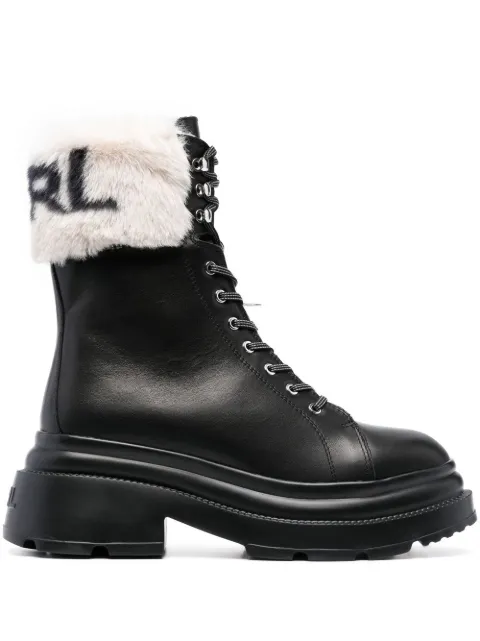 Karl Lagerfeld botines con apliques del logo