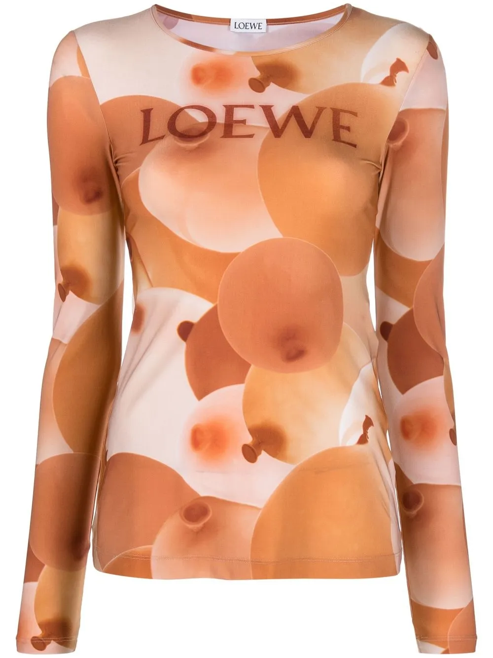

LOEWE Balloon-print long-sleeved top - Orange