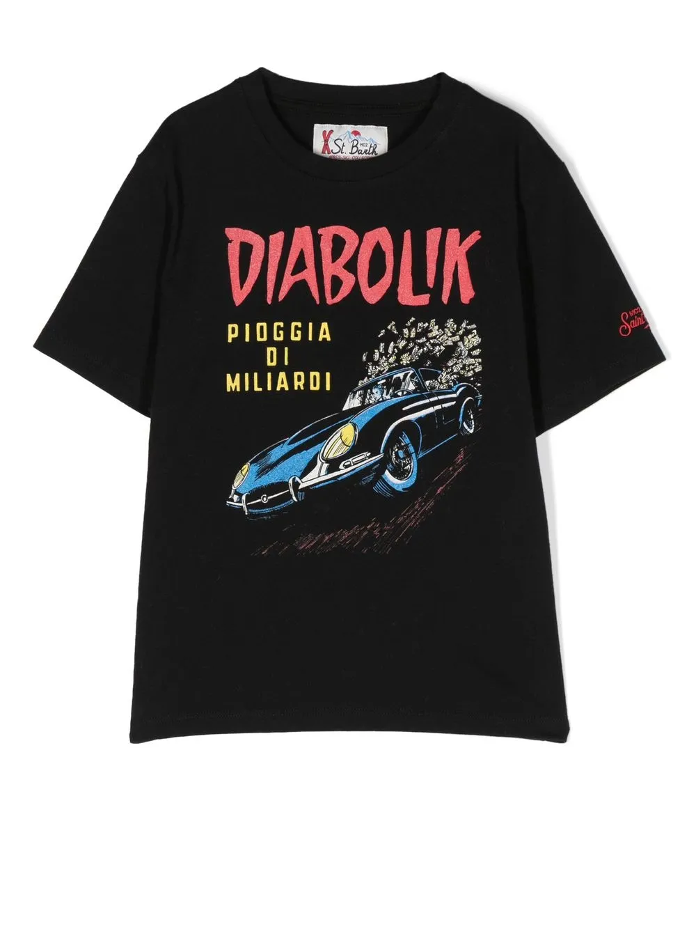 

MC2 Saint Barth Kids graphic-print cotton T-shirt - Black