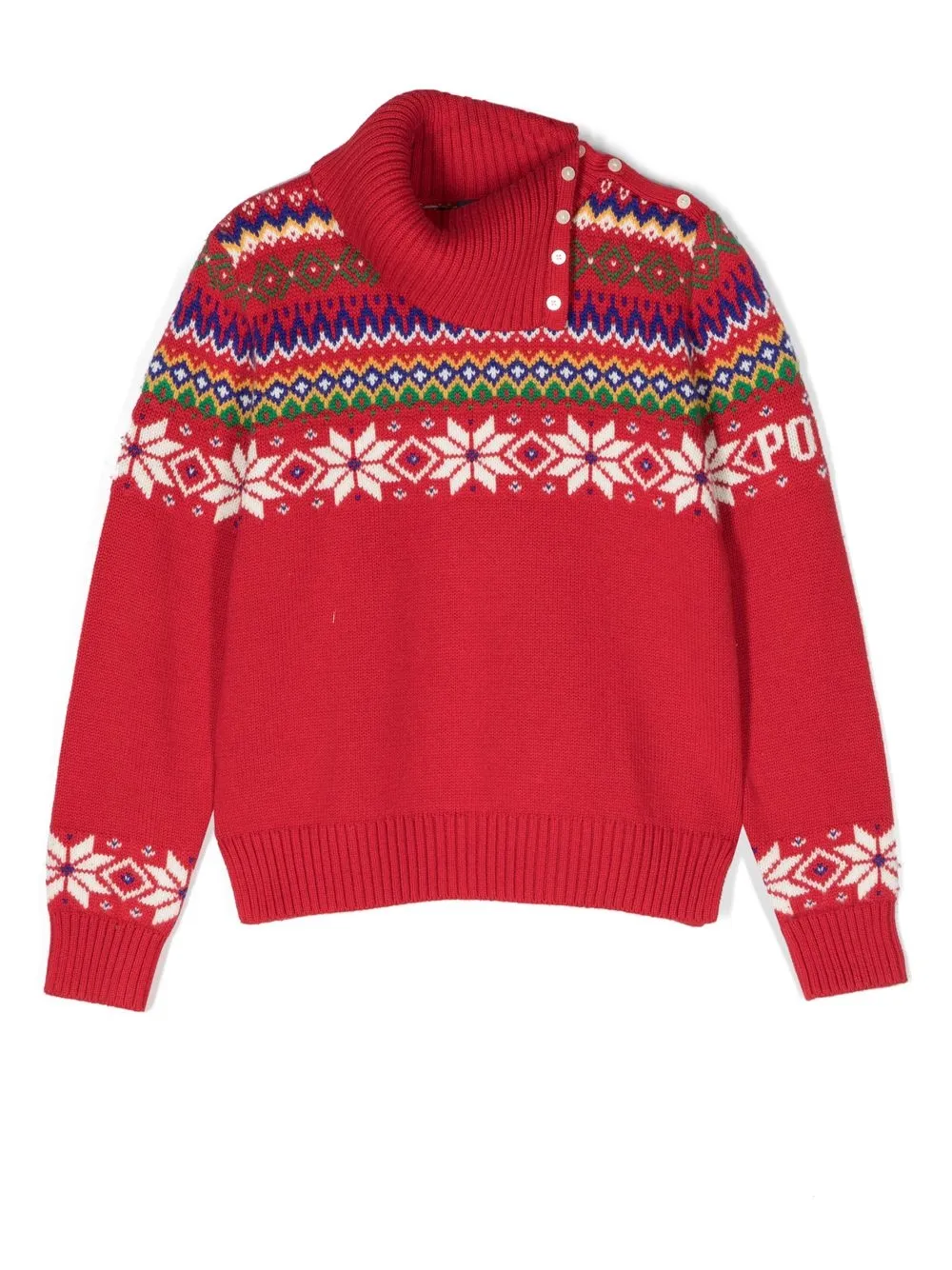 

Ralph Lauren Kids suéter tejido en intarsia - Rojo