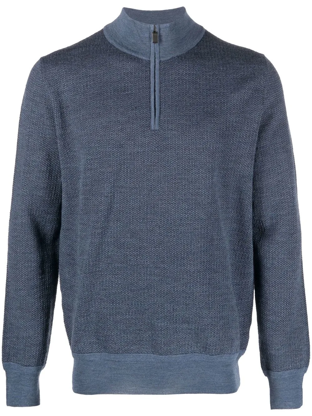 

Canali high-neck zip pullover jumper - Blue