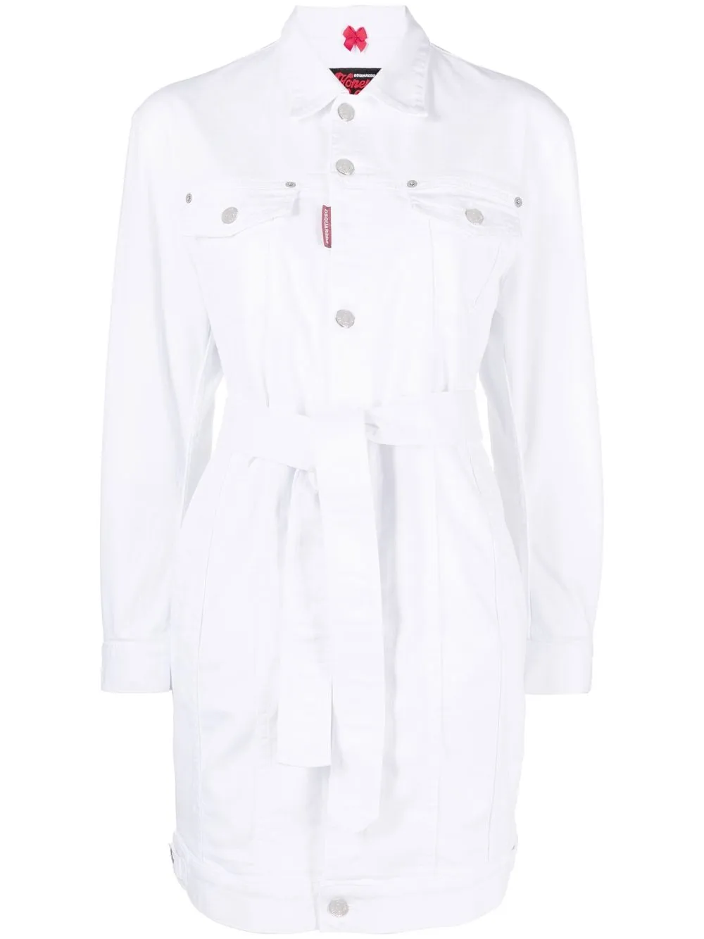 

Dsquared2 long-sleeve denim dress - White