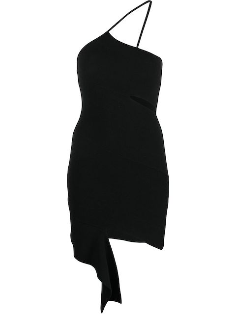 ANDREĀDAMO asymmetric bodycon mini dress