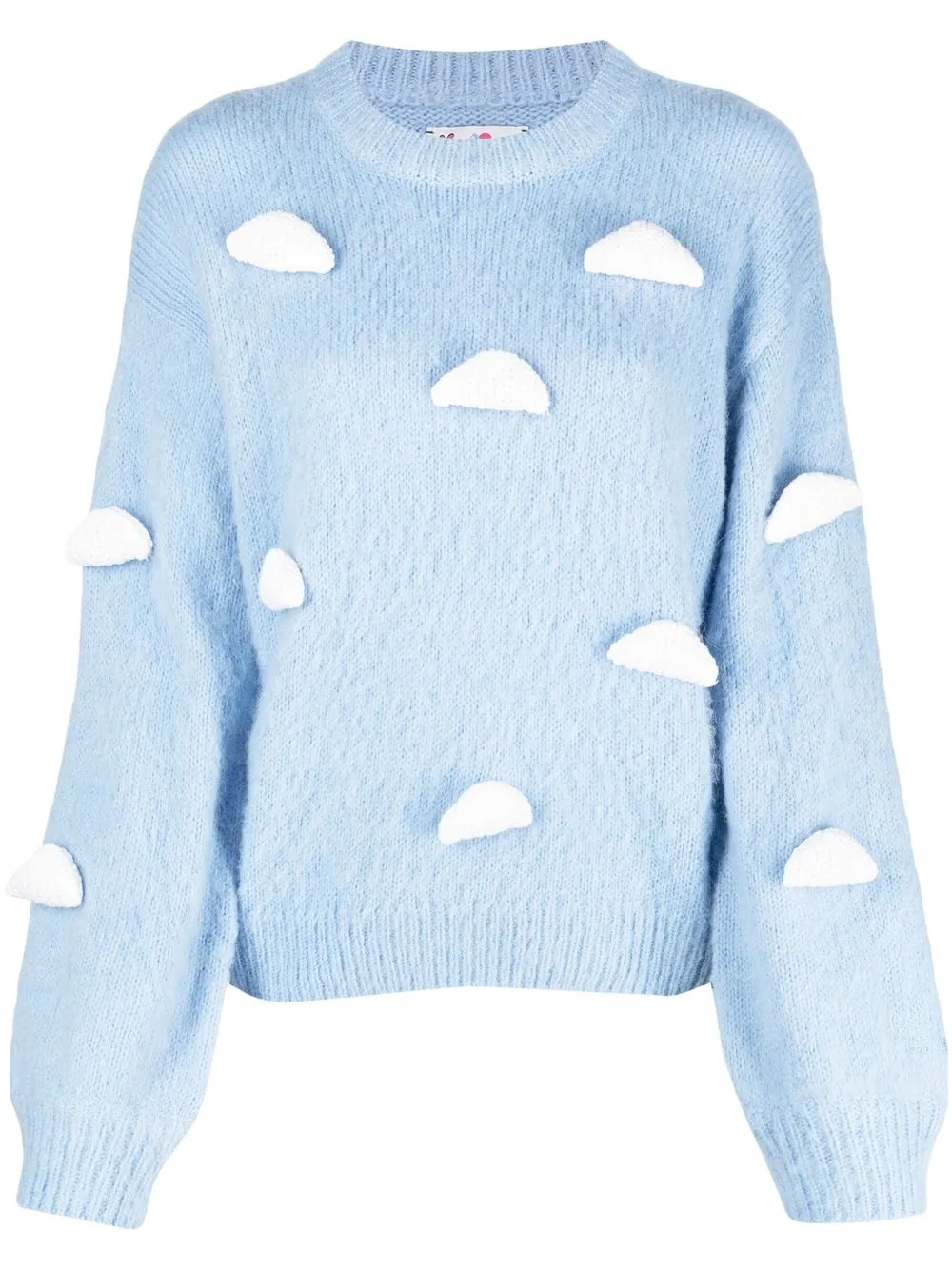 

MC2 Saint Barth cloud appliqué crewneck jumper - Blue