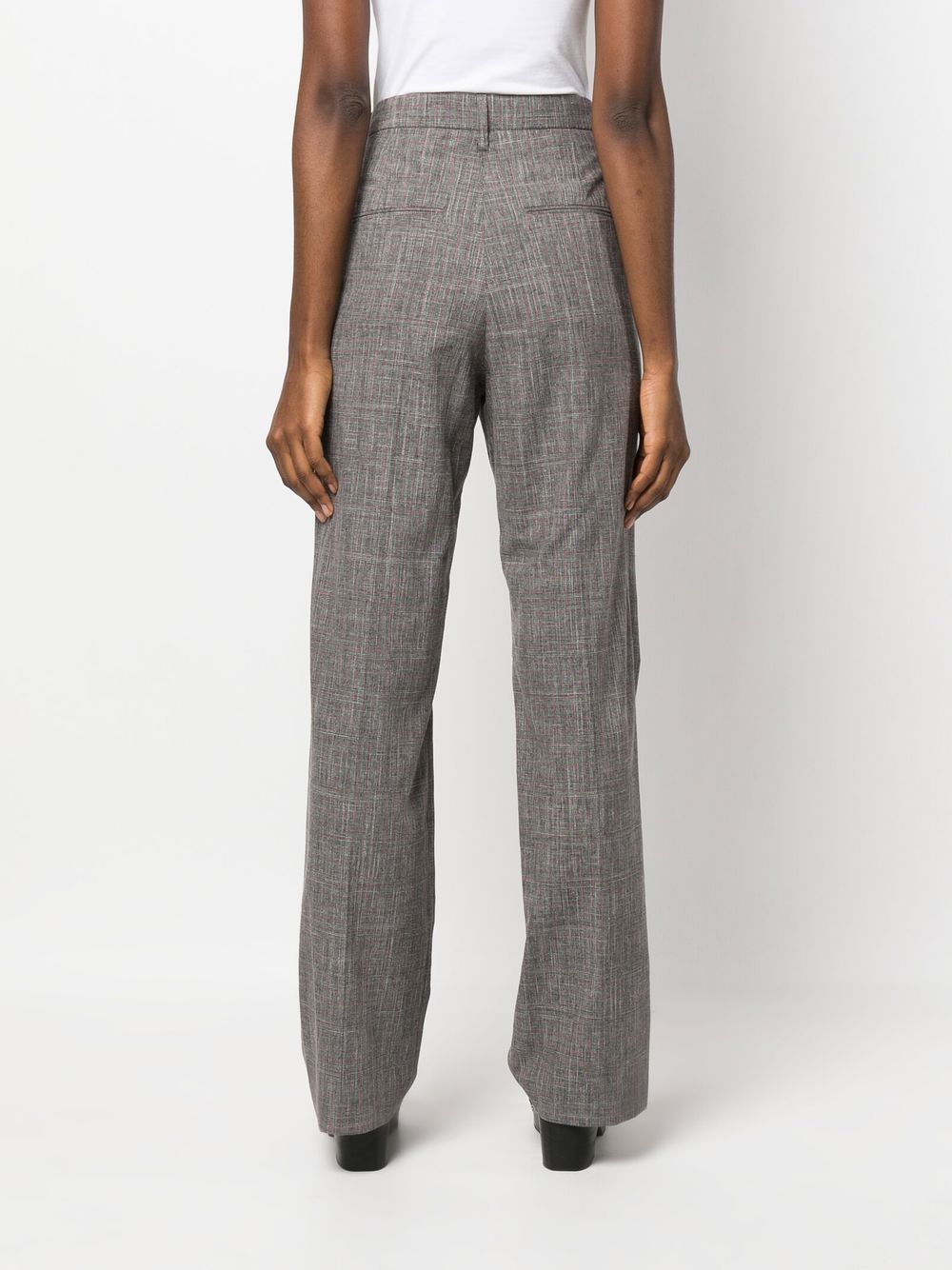 Shop Isabel Marant Étoile Tailored Checked Trousers In Black