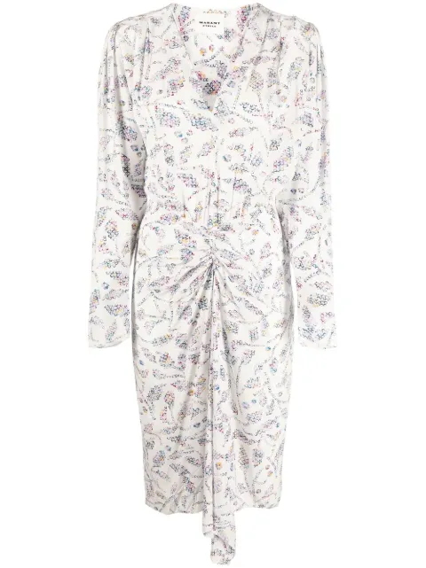 MARANT ÉTOILE robe portefeuille Danalia à coupe mi-longue
