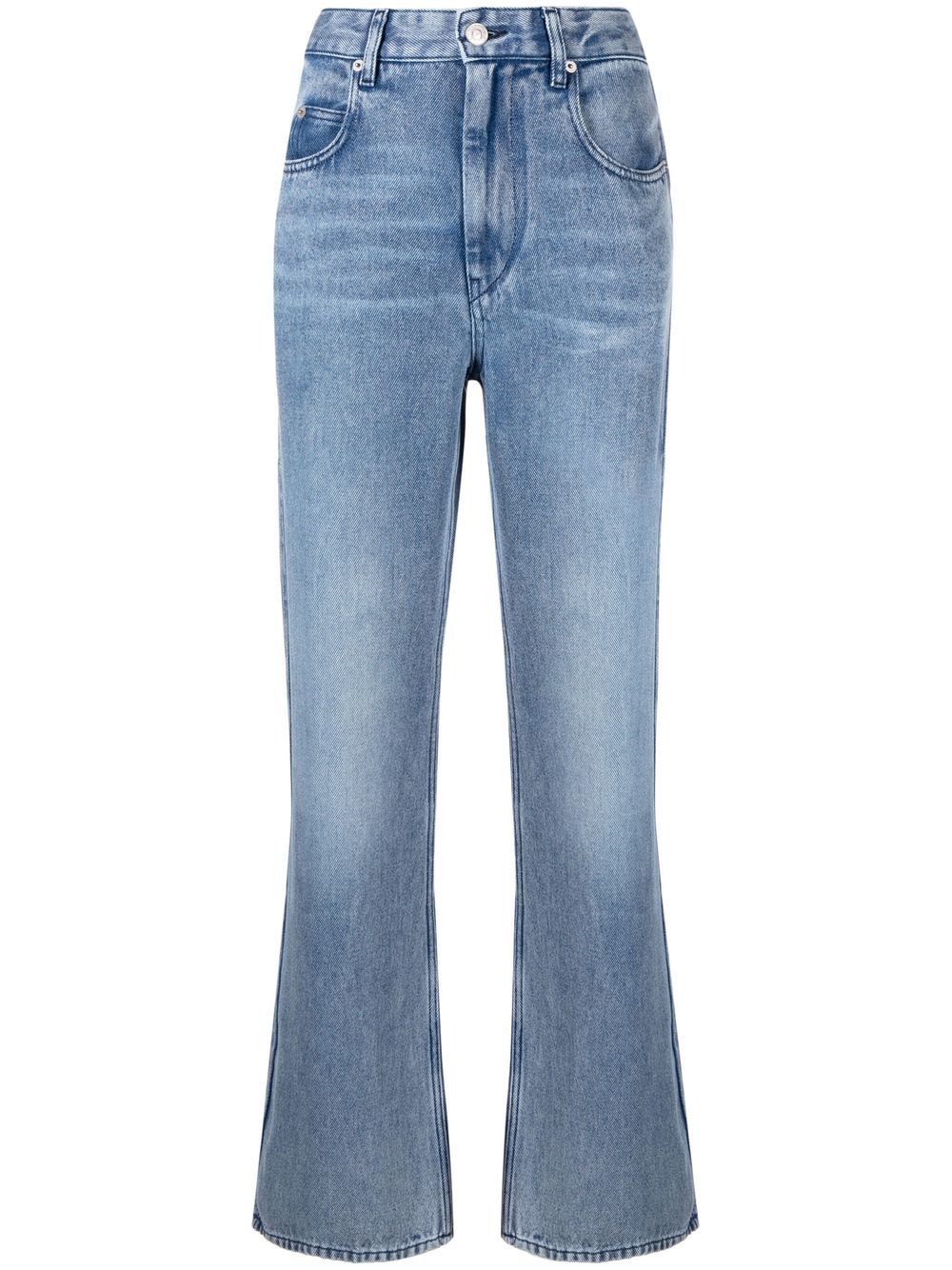 Shop Isabel Marant Étoile Straight Leg Jeans In Blau