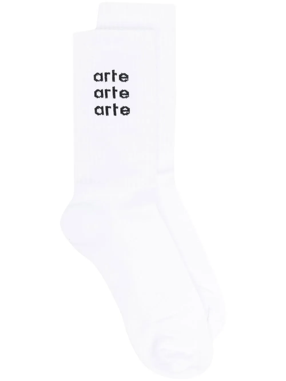 

ARTE ribbed logo-print socks - White