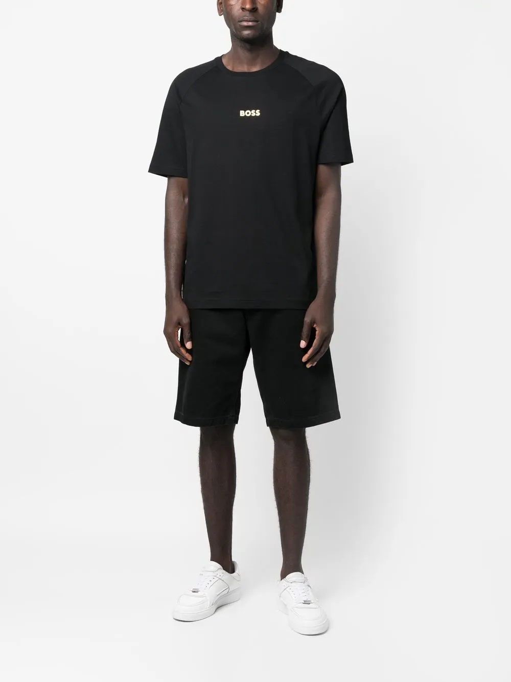 HUGO BOSS LOGO印花棉T恤