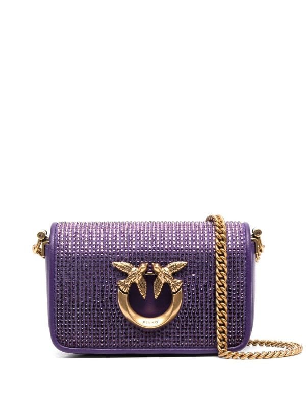 Gucci Purple Mini Handbag with Gold Chain