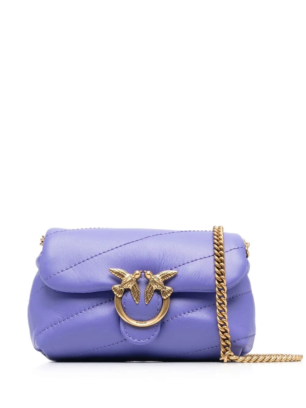 

PINKO Mini Love Quilted Bag - Purple