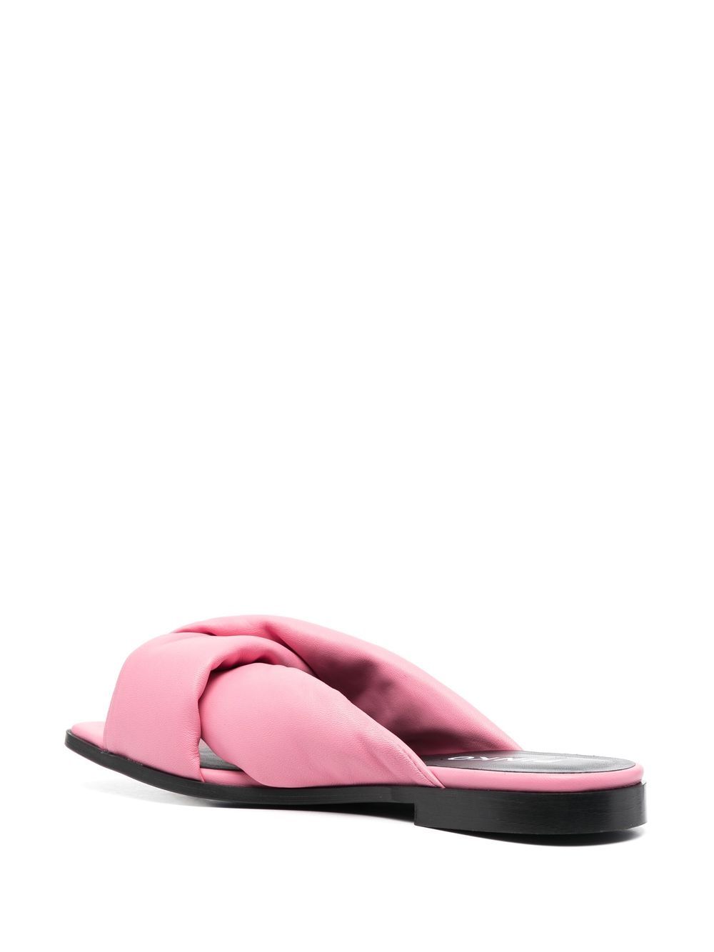 Shop Pinko Padded Cross-strap Sandals In Pink