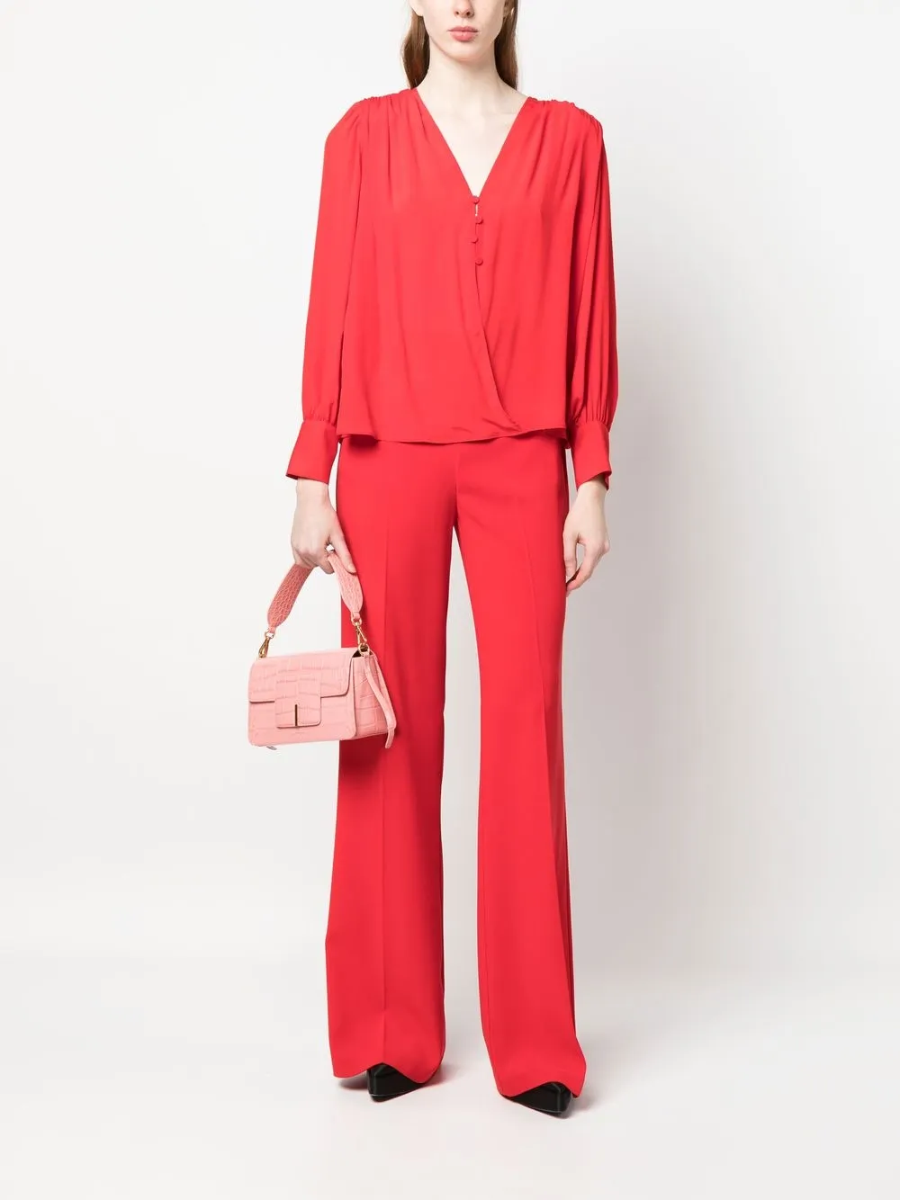 PINKO Broek met knoop - Rood