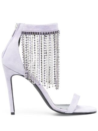 Rhinestone cheap fringe heels