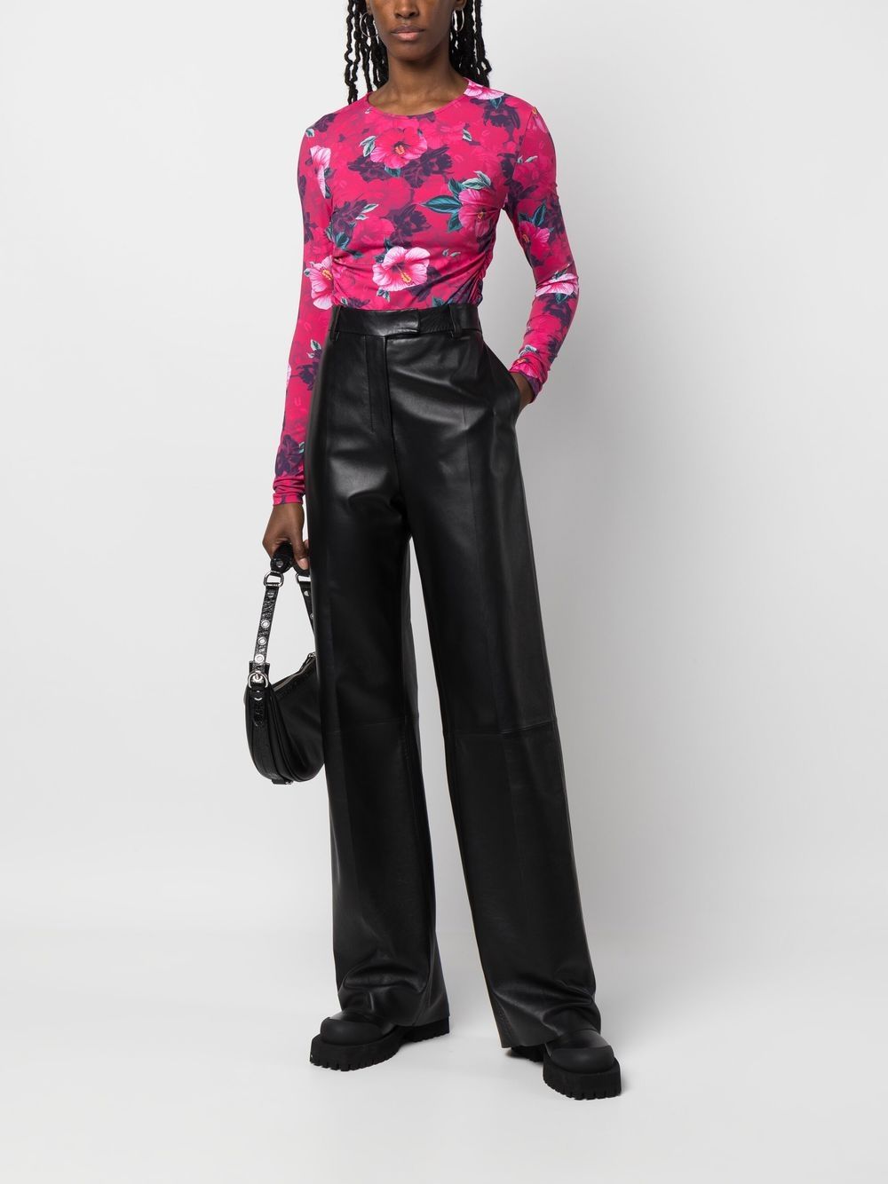 PINKO Top met bloemenprint - Roze