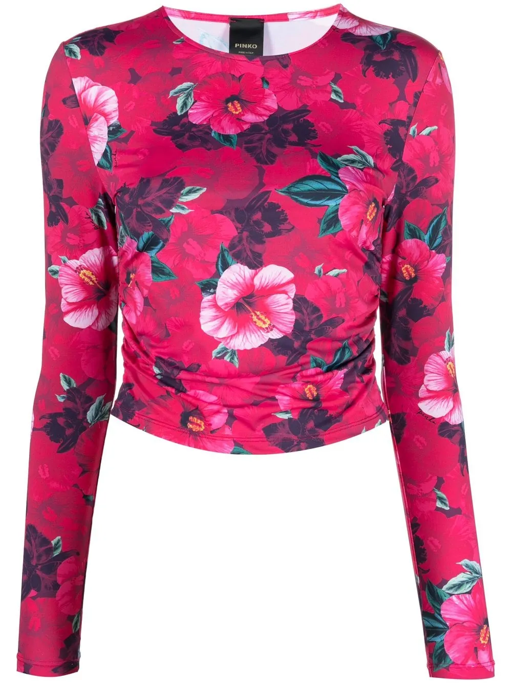 

PINKO floral-print long-sleeve top