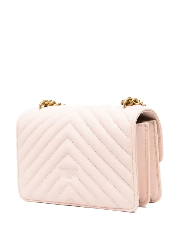 ★PinkLion∞品 PINKO matelassé-effect Crossbody Bag | Pink | FARFETCH