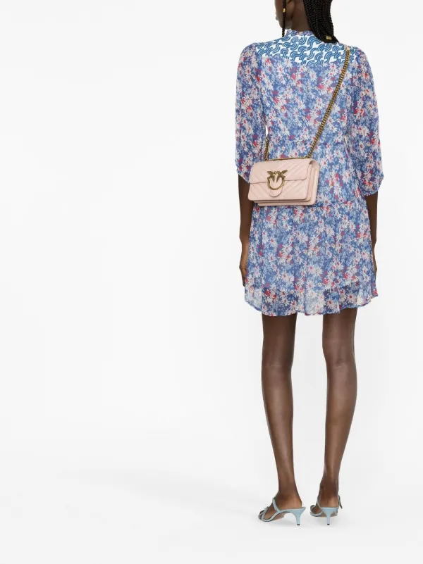 ★PinkLion∞品 PINKO matelassé-effect Crossbody Bag | Pink | FARFETCH