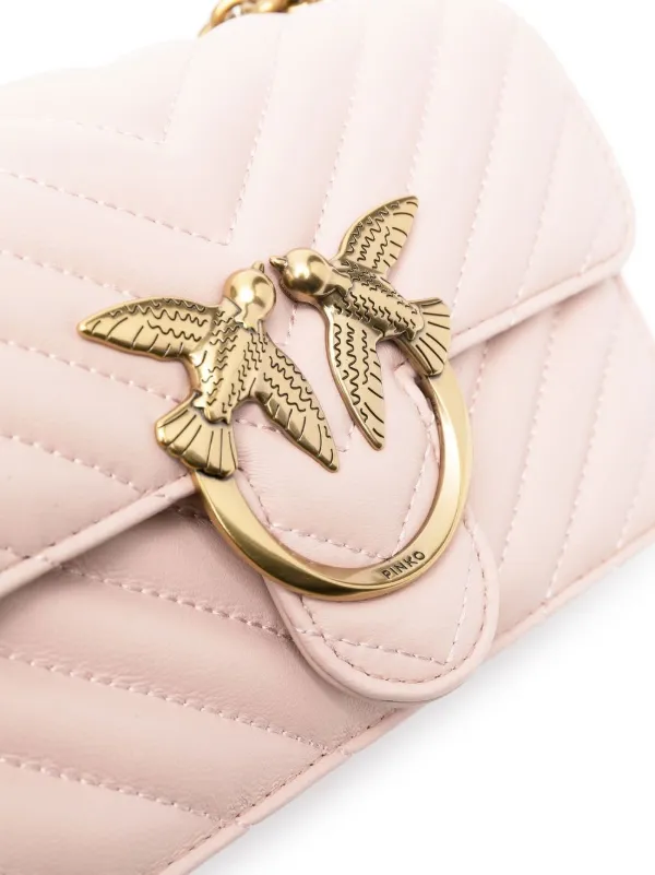 トートバッグ PINKO Women Messenger Bags 100071A0F1C83Q Beige PINKO matelassé-effect Crossbody Bag | Pink | FARFETCH