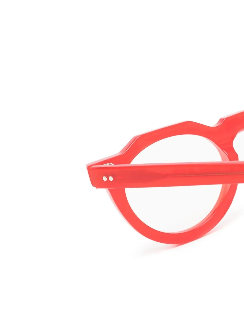 Lesca Round-frame Optical Glasses In Red
