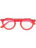 Lesca round-frame optical glasses - Red