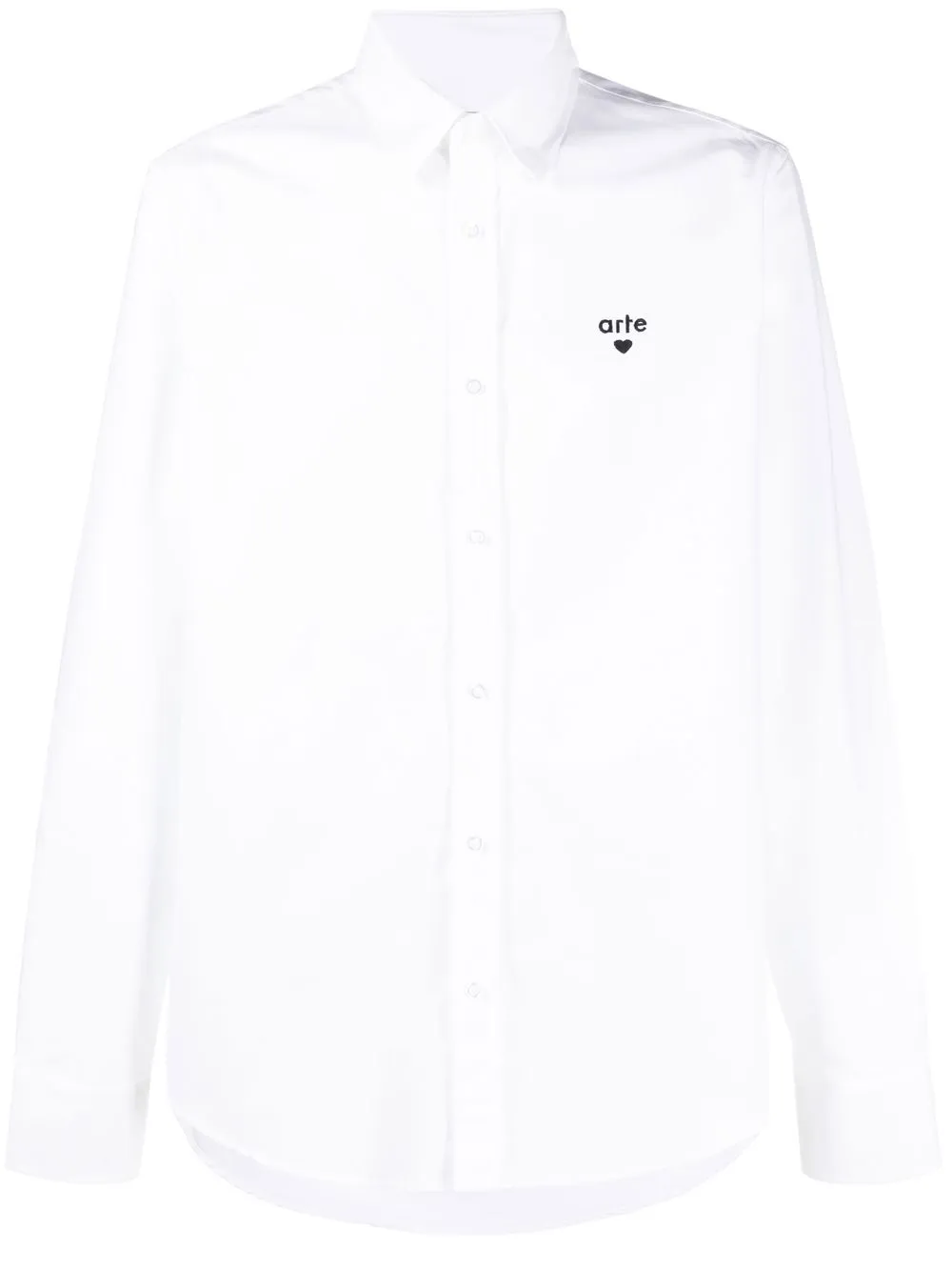 

ARTE logo-embroidered long-sleeved shirt - White