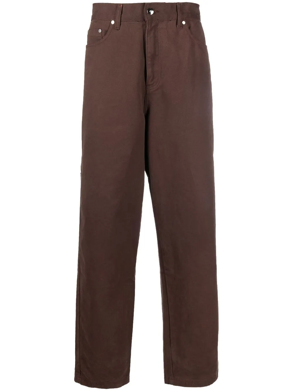 

ARTE contrast-panel straight-leg chinos - Brown