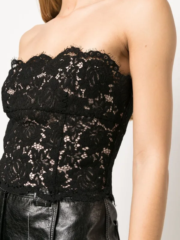 strapless lace shirt