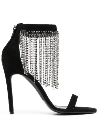 Rhinestone fringe online heels